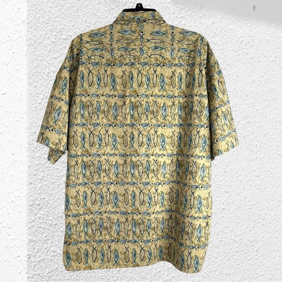 Vintage Pierre Cardin Men’s Shirt XL  100% Cotton Abstract Bohemian Menswear - Picture 4 of 8